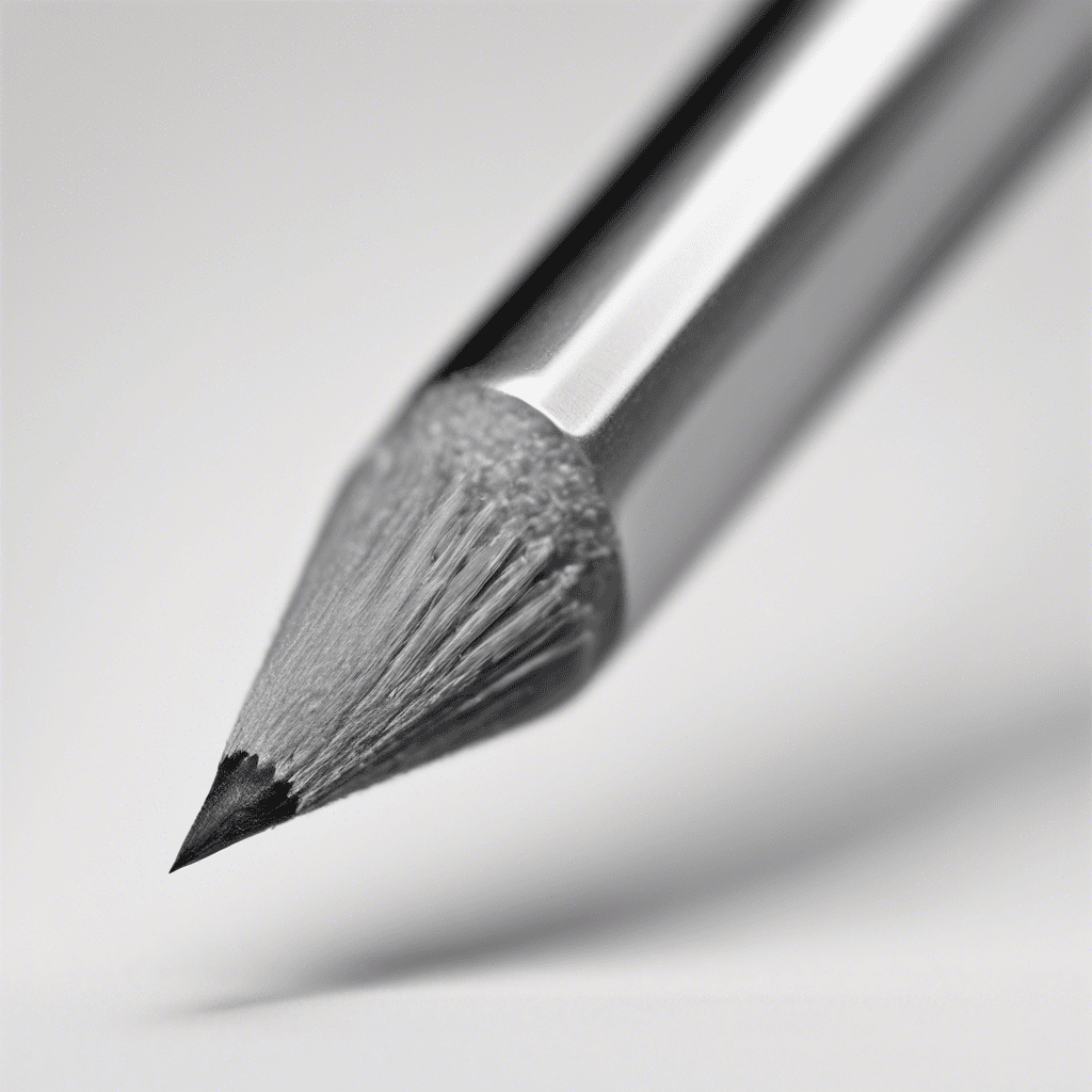 enlarged pencil tip under microscope