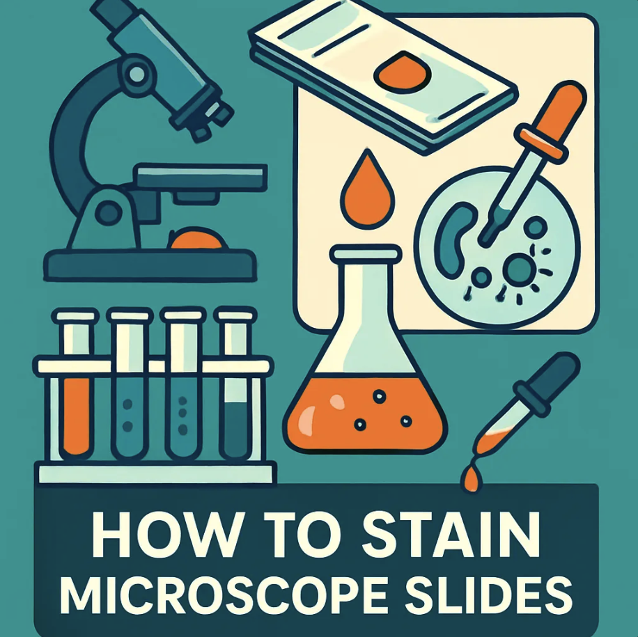 how to stain microscope slides