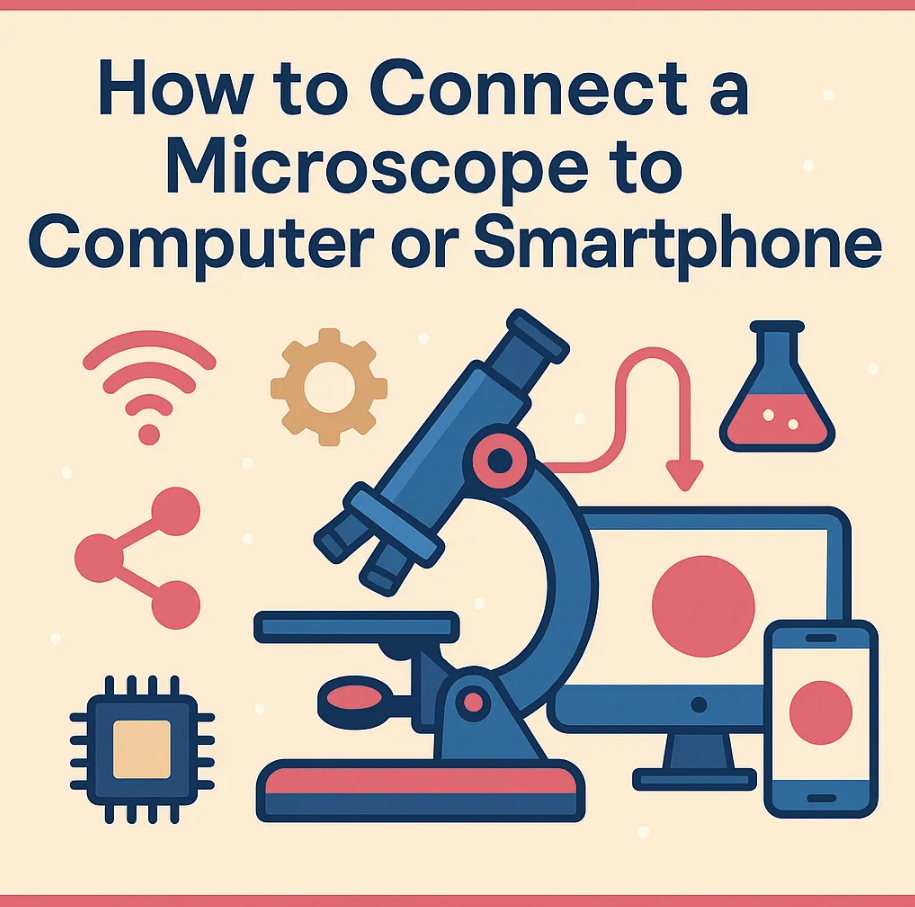 How to Connect a Microscope to Computer or Smartphone