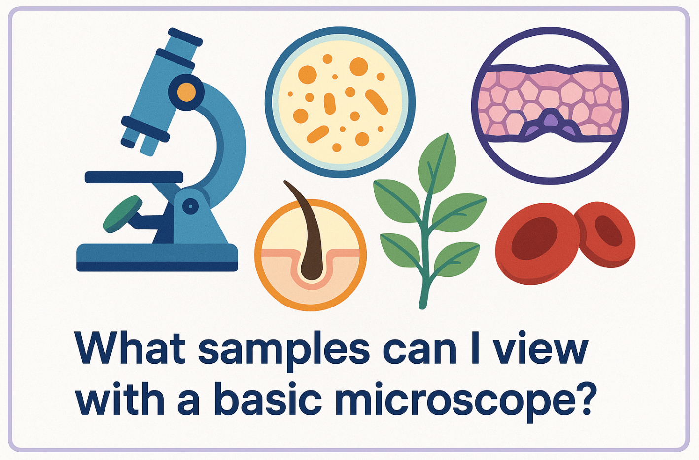 What samples to view with a basic microscope