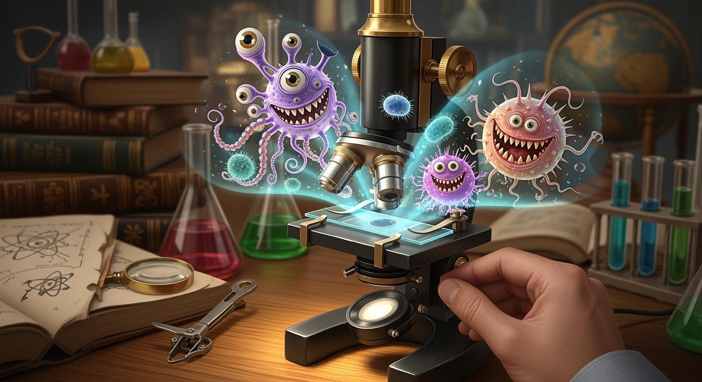 Microscope for Germs Makes Micro Monsters Visible