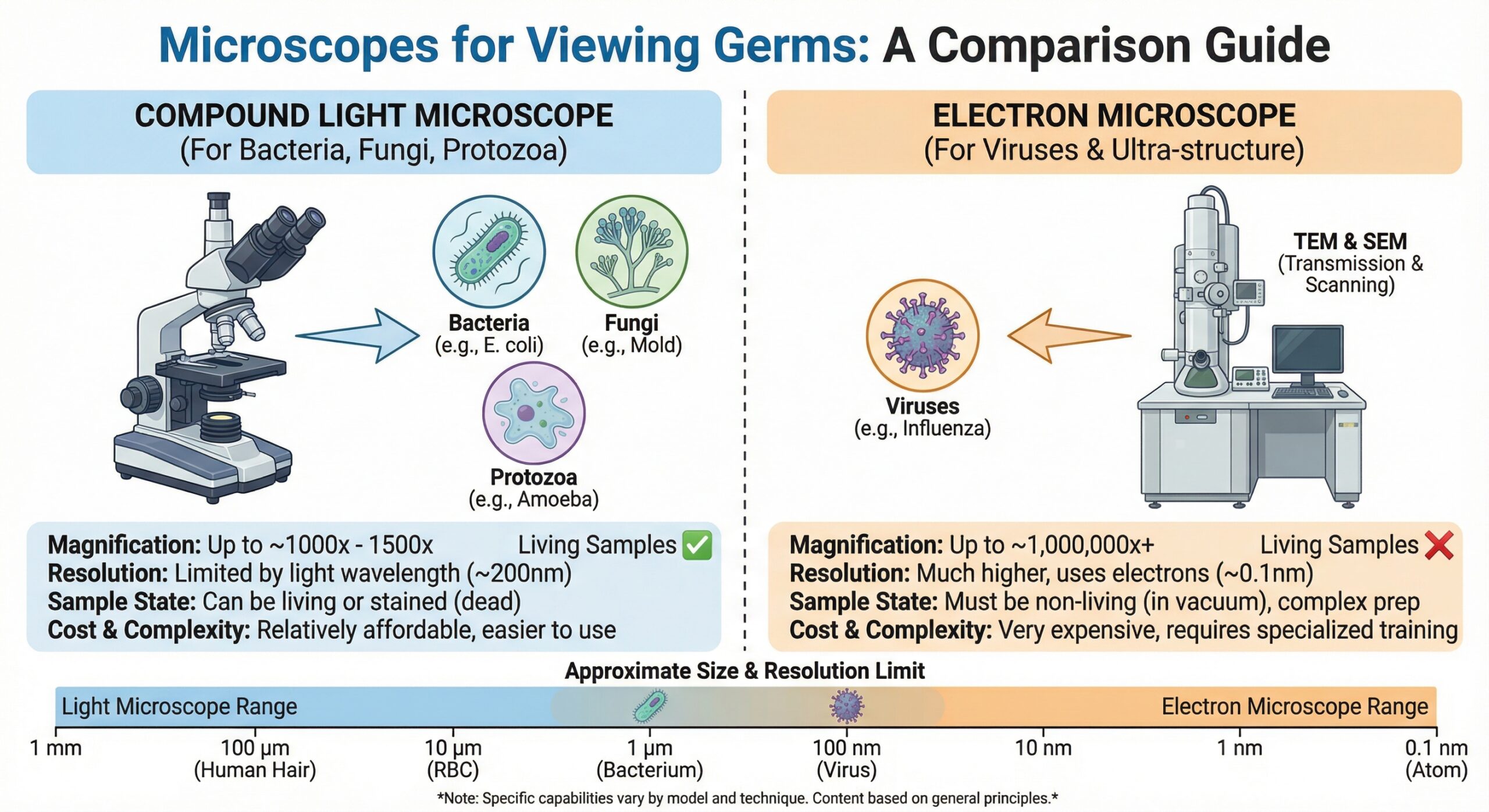 microscope for germs infographic
