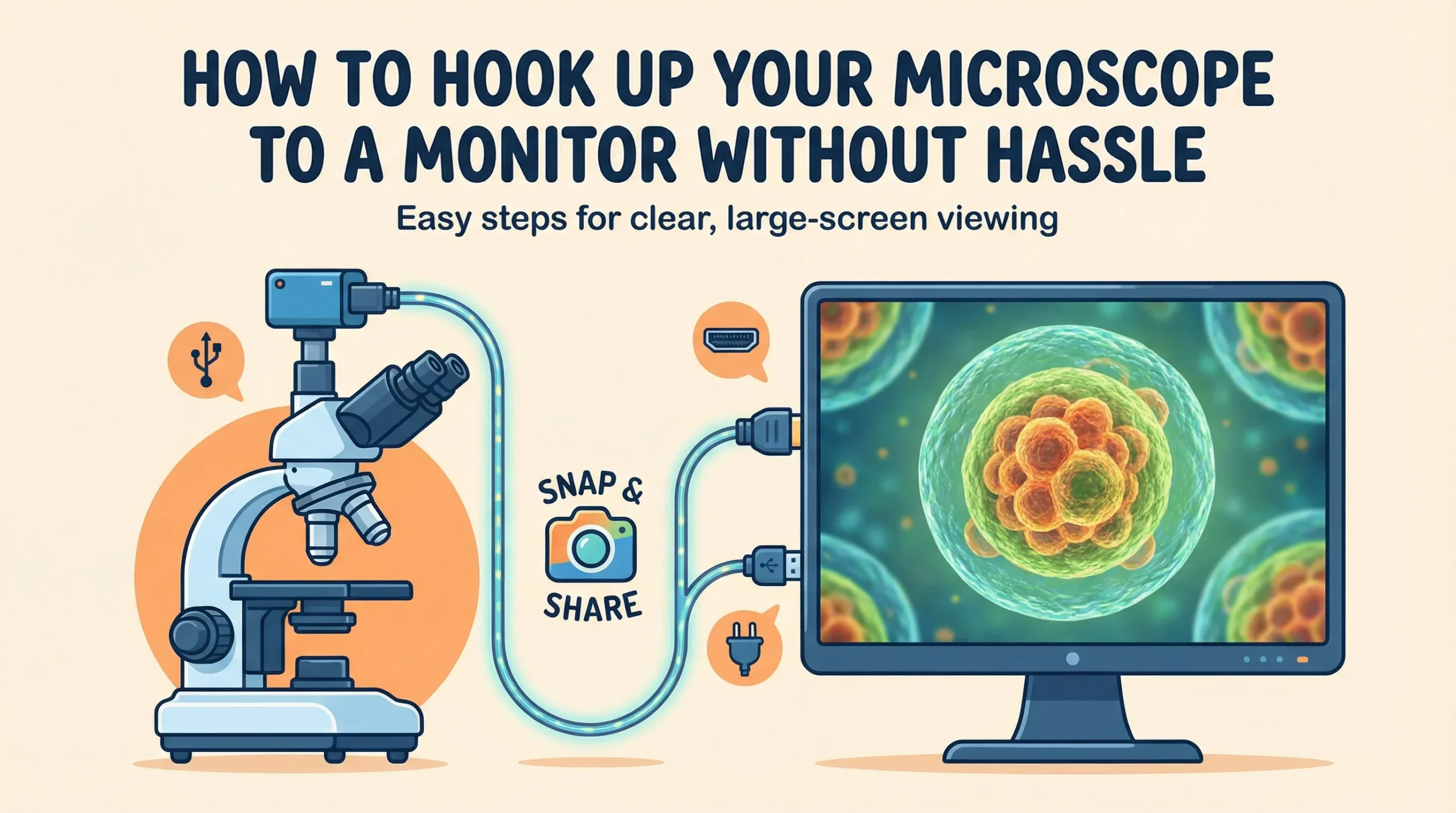 How to Connect Microscope to Monitor"