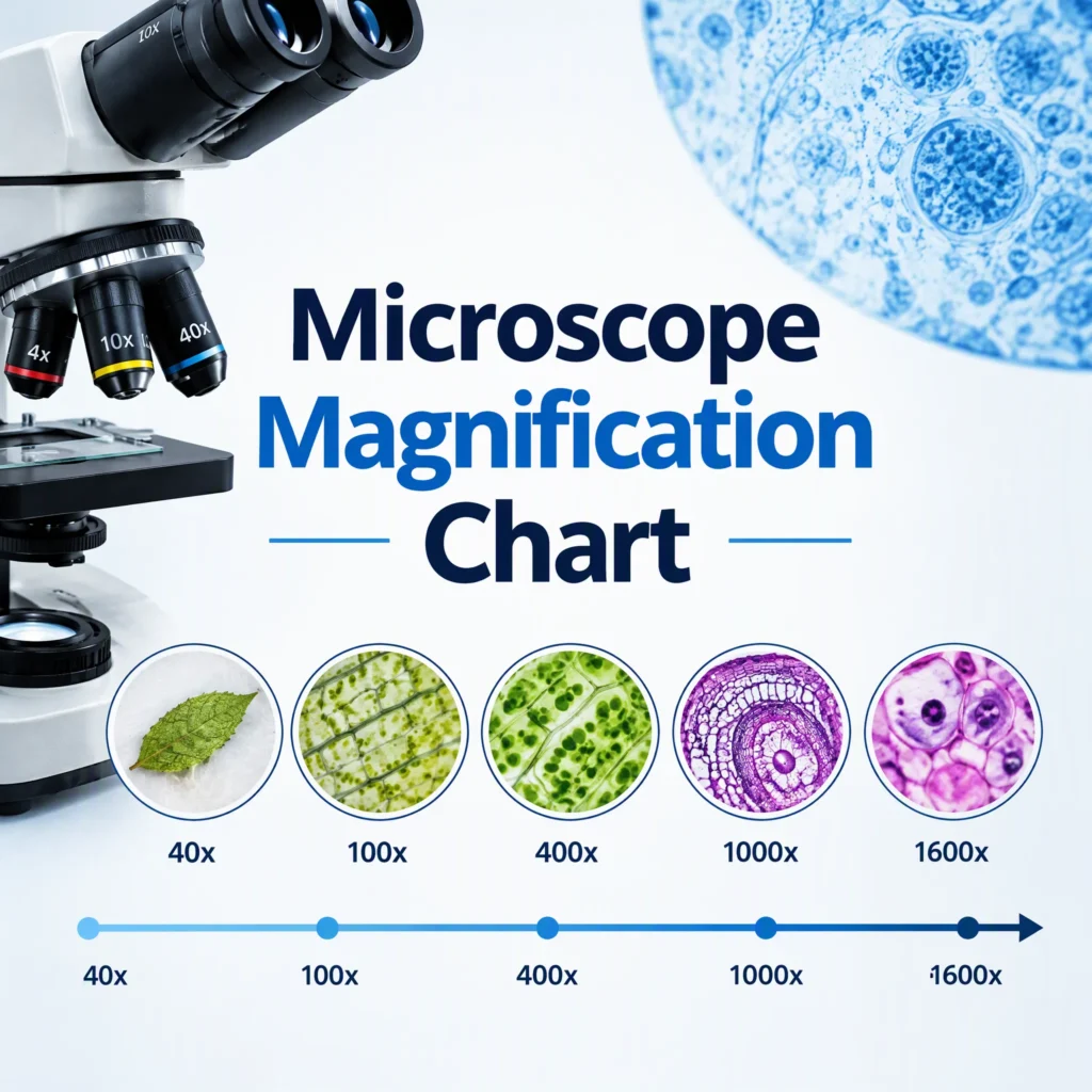 Microscope E Magnification Example Microscope Magnification Chart for Students and Curious Beginners