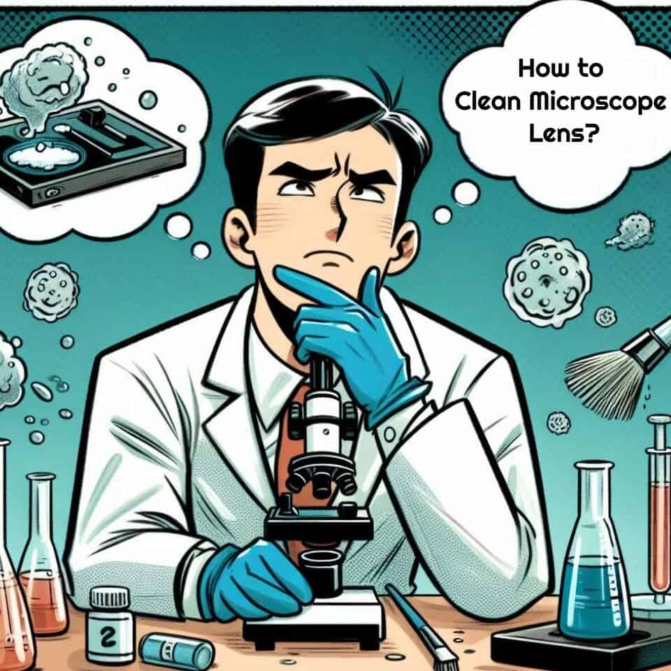 how to clean the microscope lens