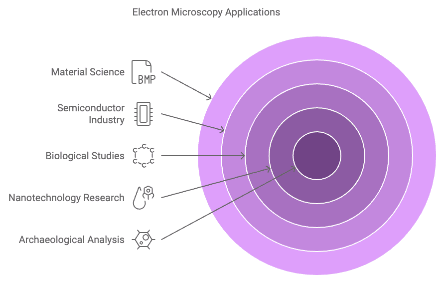 Infographic on Electron Microscope Applications