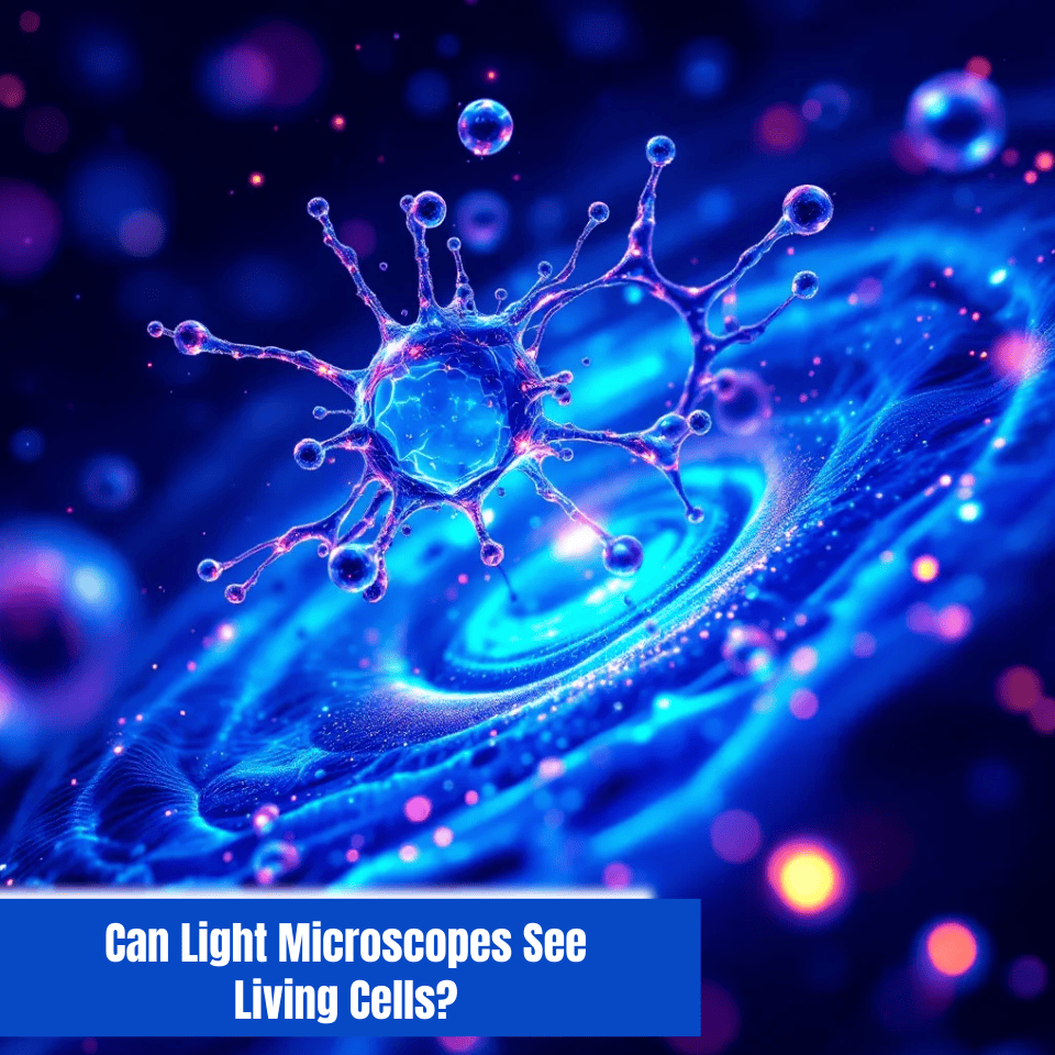 can light microscopes see living cells