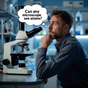 can any microscope see atoms